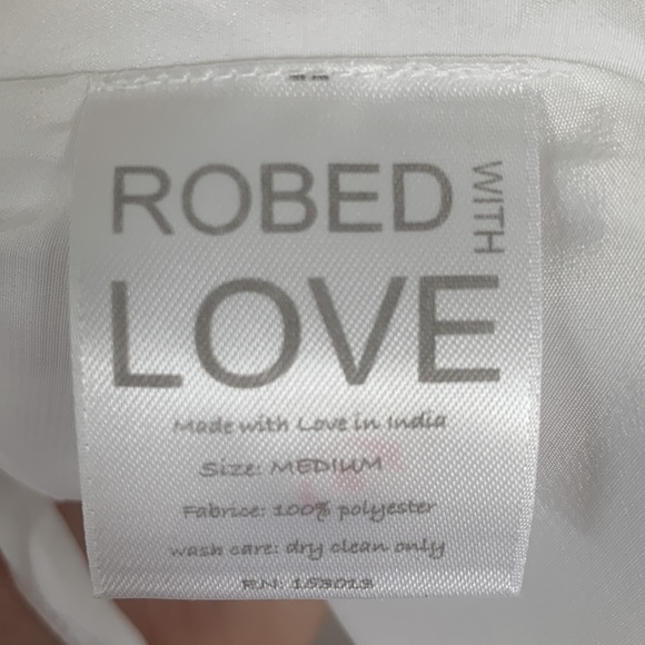 ROBED WITH LOVE HILDY ROBE- WHITE BRIDAL ROBE - Picture 11 of 11